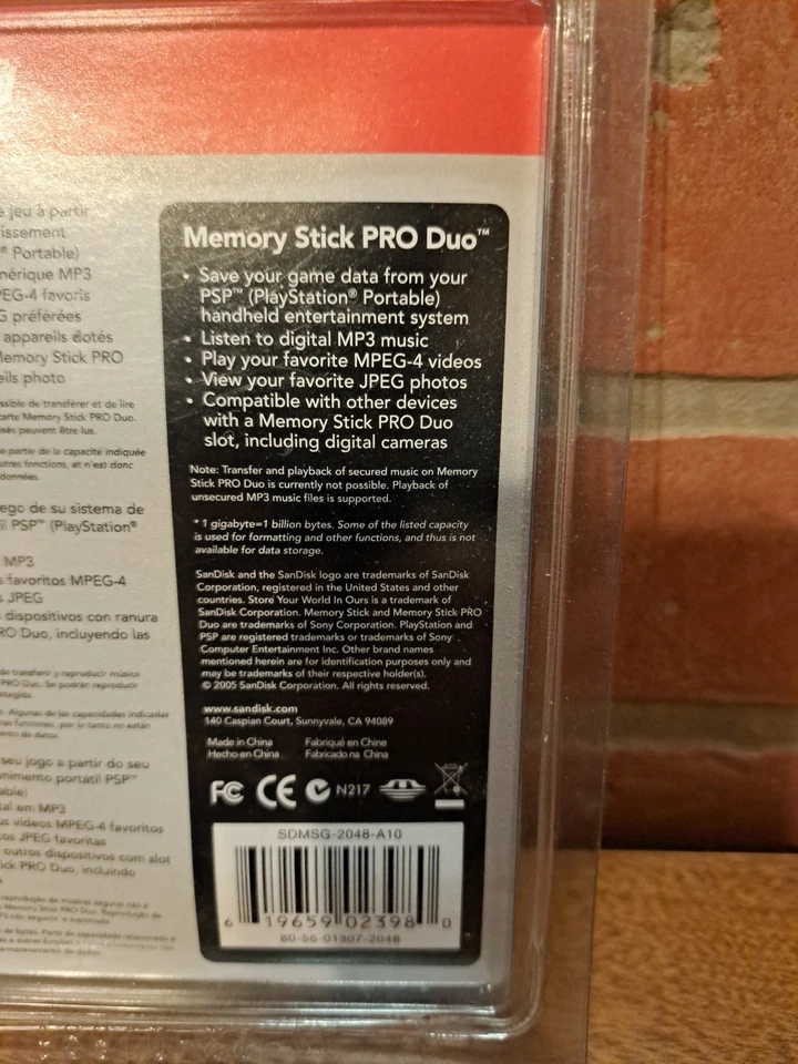 SanDisk Pro Duo Memory Stick 2.0 GB PSP PS3 - Image 3 of 4