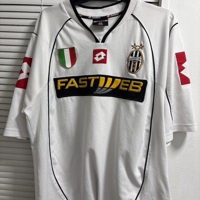 T-shirt Vintage Officiel Juventus Turin Lotto, Taille L – Publicité Fatsweb, Collector