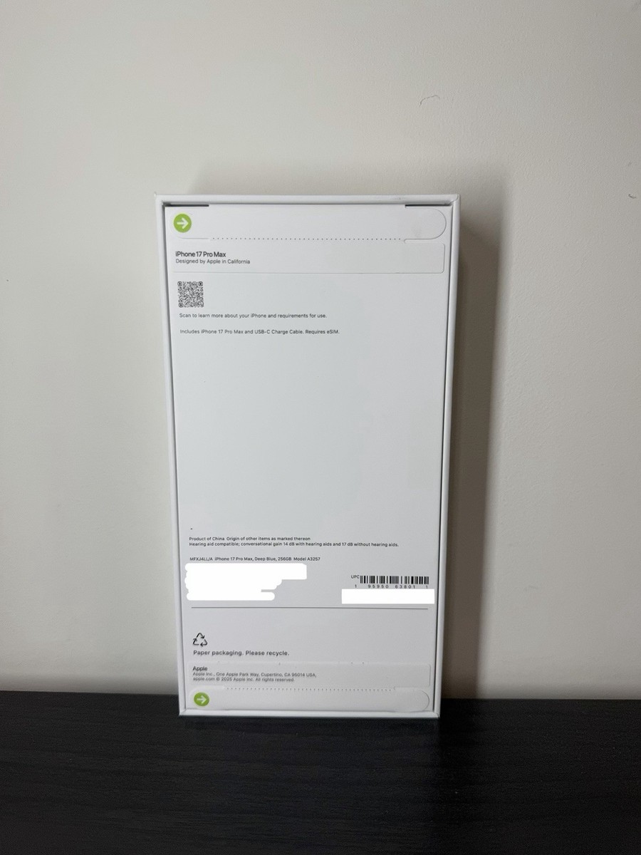 iPhone 17 Pro Max 256 GB - Deep Blue (Factory Unlocked & Sealed