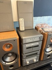 Vintage Sony Hi-Fi System & Remote with speakers Model HTC Nx1 Read Descripti