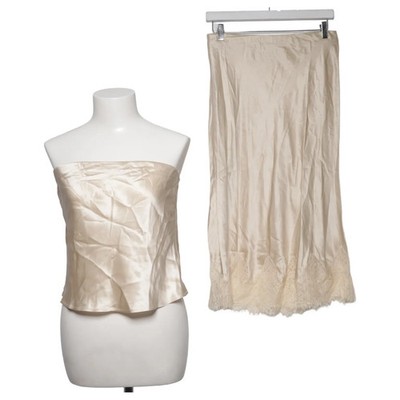 Reformation, Set, Größe: M, Seide, Beige, Einfarbig, Satin #PWz
