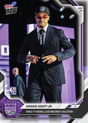 Darius Acuff Jr. - 2025-26 NBA Topps NOW - Card DACU 7th PICK RC - Presale