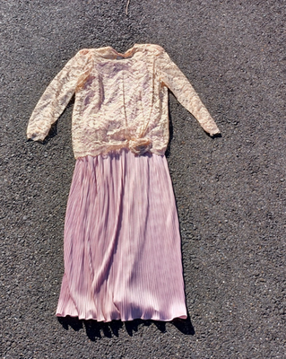 light pink dress ROVE Linen-Cotton Midi Dress - Crossover Back Ties