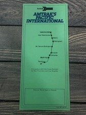 Vintage Amtrak Pacific International Train Travel Brochure Seattle Vancouver PNW