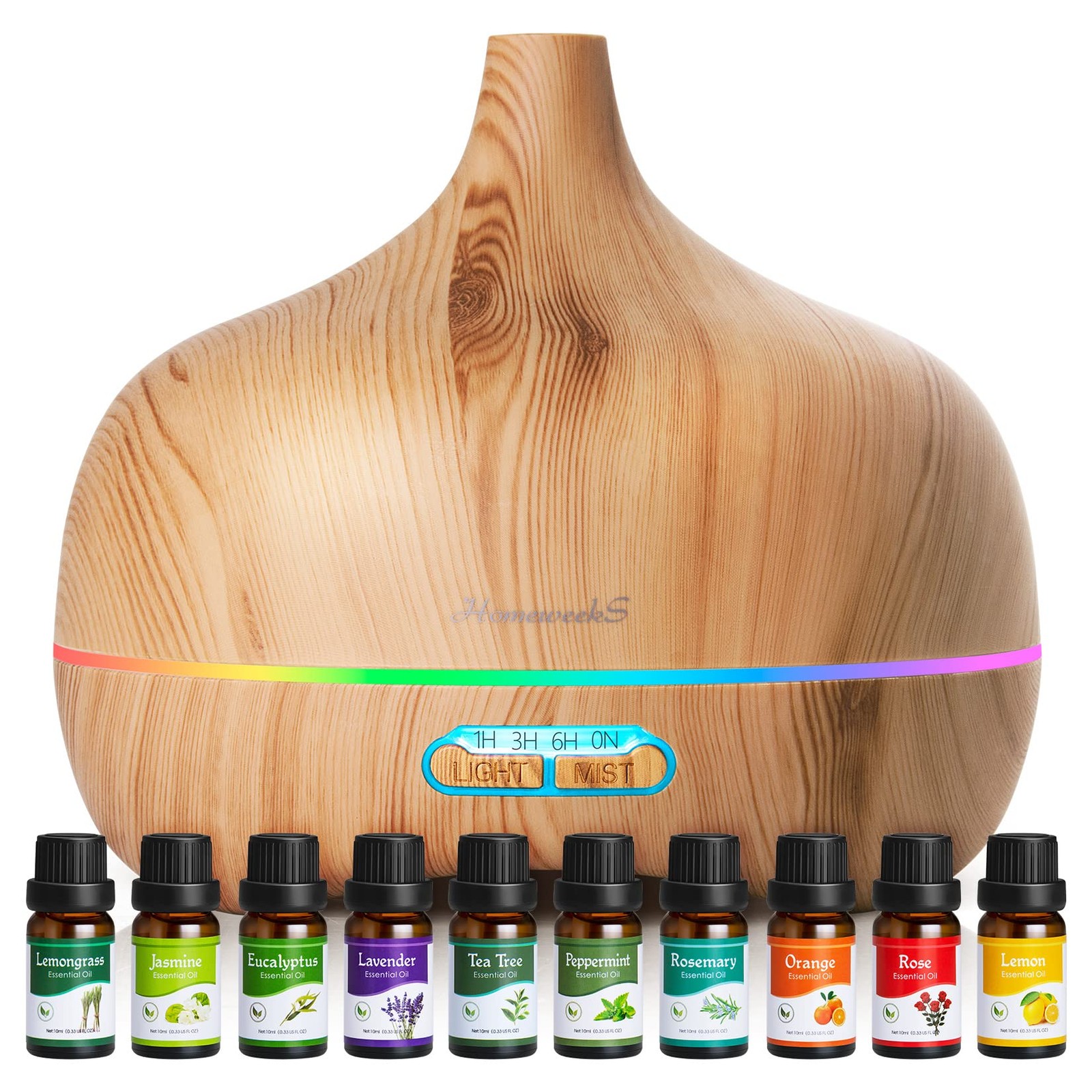550ml Ultrasonic Cool Mist Essential Oil Diffuser for Aromatherapy-image