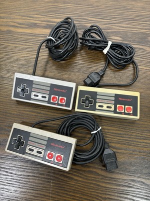 Nintendo NES Controllers OEM NES-004 Authentic Genuine Lot of 3 UNTESTED