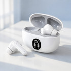 Écouteurs Bluetooth TWS Sans Fil Blanc Gaming Micro Écran LED Tactile