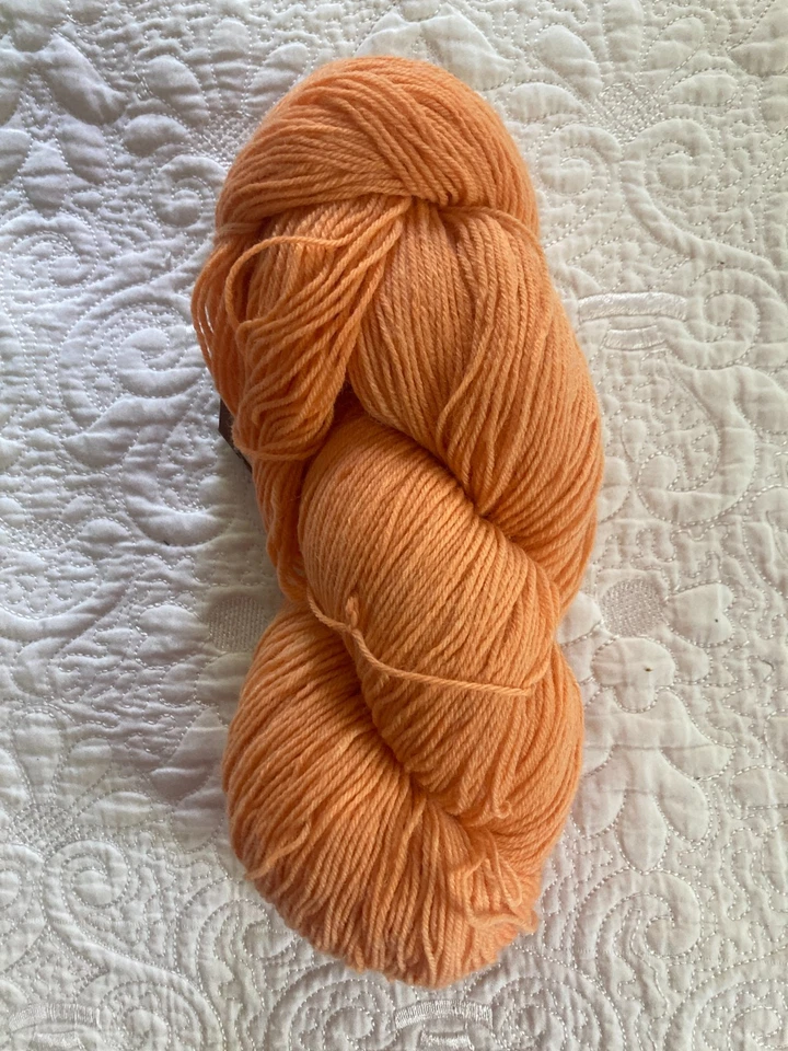 Araucania Ranco Solid Yarn 75% Wool 25% Nylon ~376 yards ~Color 127 Light Orange - Image 2 of 3