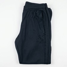 adidas Men's Black Jogger Pants M Regular Drawstring Zip Pocket Tapered
