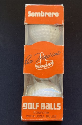 #ad Vintage Lee Trevino Sombrero Golf Balls 1 Sleeve Rawlings Golf 2 Piece Surlyn $25.95