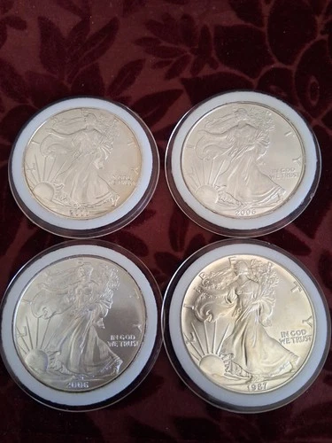 American Eagle Walking Liberty 1 oz Fine Silver Lot 1987 2000 2006 One Dollar BU