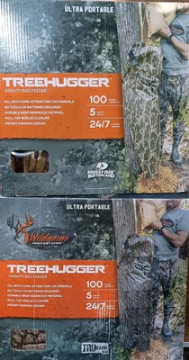 (2) WILDGAME INNOVATIONS Treehugger Gravity Bag Feeder(s) Mossy Oak & True Bark 
