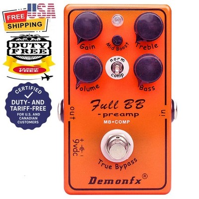 Demonfx FULL BB Preamp and Compressor Double Trouble Guitar Effect Pedal