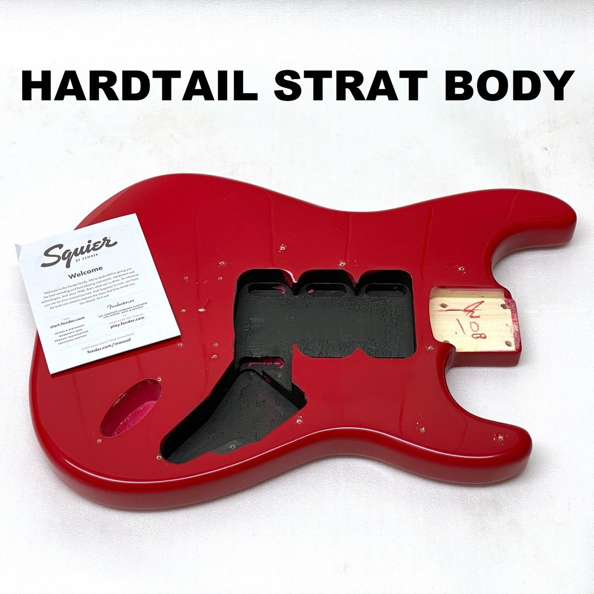 Squier バレット　Stratocaster 赤　ボディ不明 Fender Squier HARDTAIL STRAT BODY Torino Red Stratocaster Electric