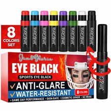 Water Resistant Eye Black, AntiGlare Sports Face Paint Stick, EyeBlack for So...