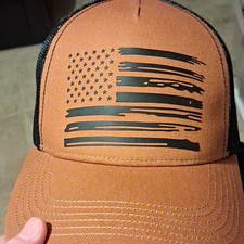 Brown & Black Trucker Hat Mesh Back Adjustabl...