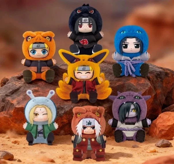 VENDEDOR DE EE. UU. - TOP TOY Naruto Bestia Fiesta Sentada Serie 2 Vinilo Felpa Caja Ciega
