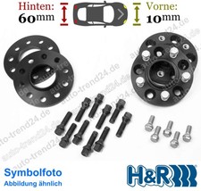 HR Spurverbreiterung schwarz VA 10mm & HA 60mm für Porsche Cayman 987 05-13