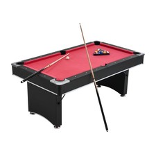Uimoso 183cm Portable Billiards Table with Red Cloth and Adjustable Design