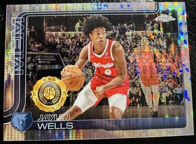 2025-26 Topps Chrome Jaylen Wells Pulsar Refractor #200 Memphis Grizzlies
