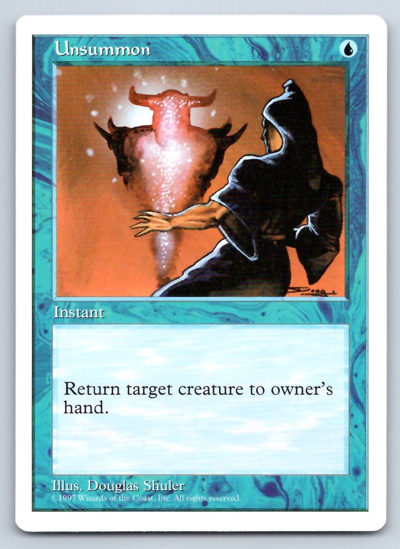 Magic: The Gathering Unsummon Fifth Edition 5ED C LP