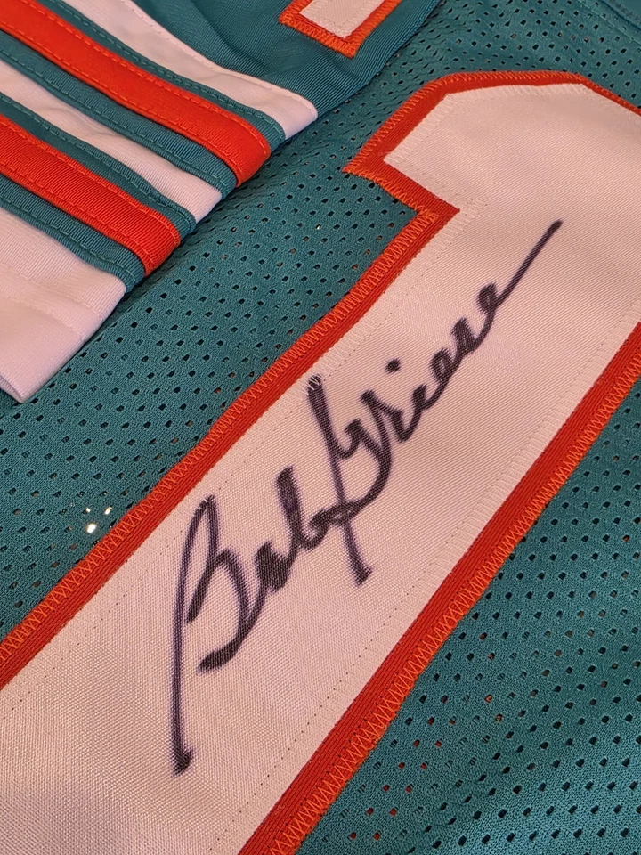Bob Griese Autographed/Signed Jersey JSA Sticker Green Custom Jersey - Image 2 of 4