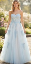 NWT Le Femme beautiful gown size 9 Color Light Blue Say Yes To The Prom