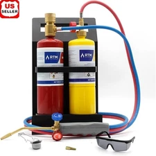 Oxy Torch MAPP Gas Precision Flame Soldering Brazing HVAC Plumbing 360 Rotation