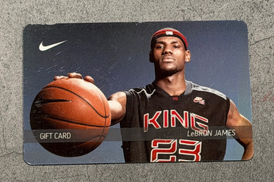 Vintage Nike LeBron James Collectible Gift Card Cleveland Cavaliers King 23 Y2K