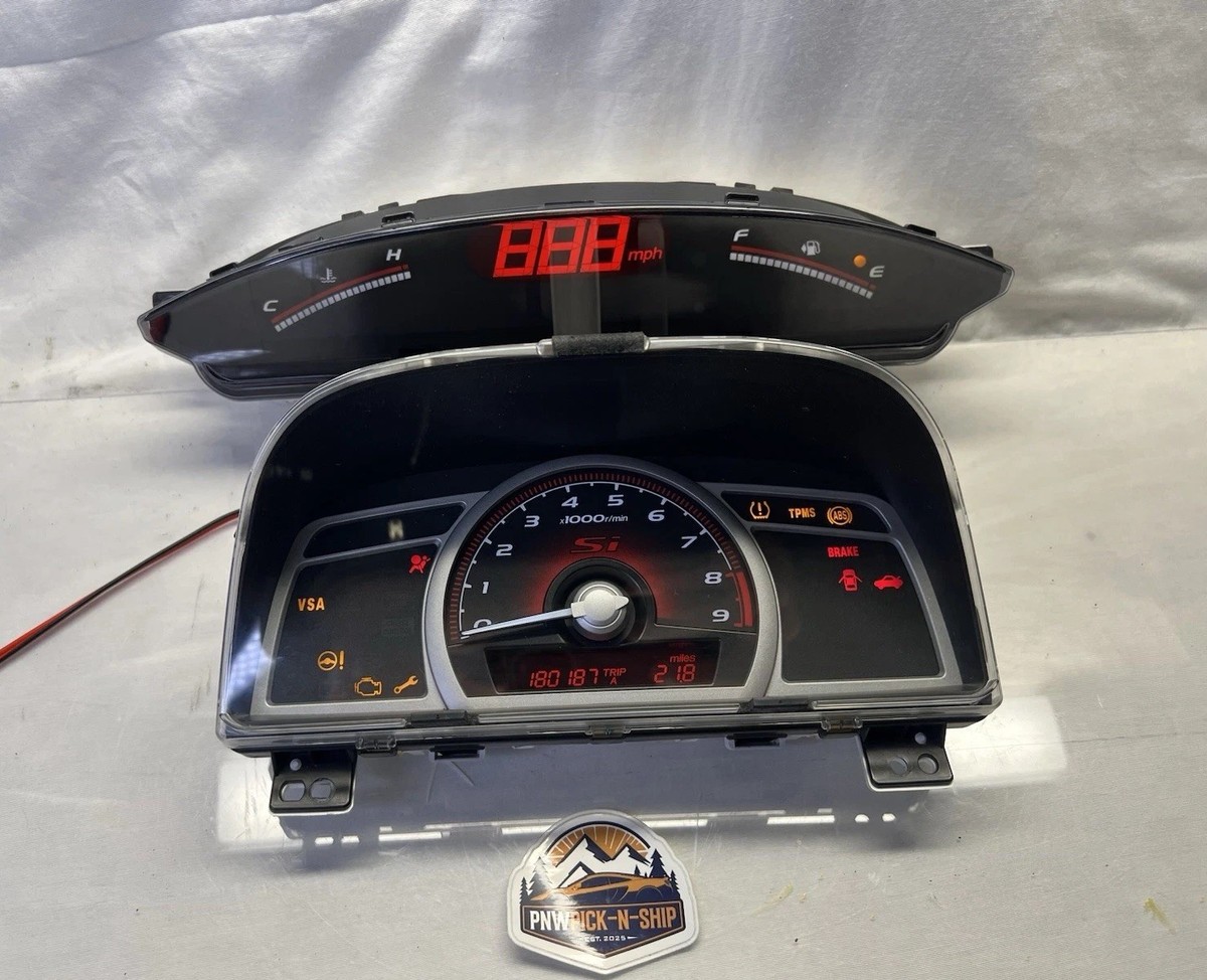 ✓ 06-11 Honda Civic Si Upper & Lower Gauge Instrument Cluster