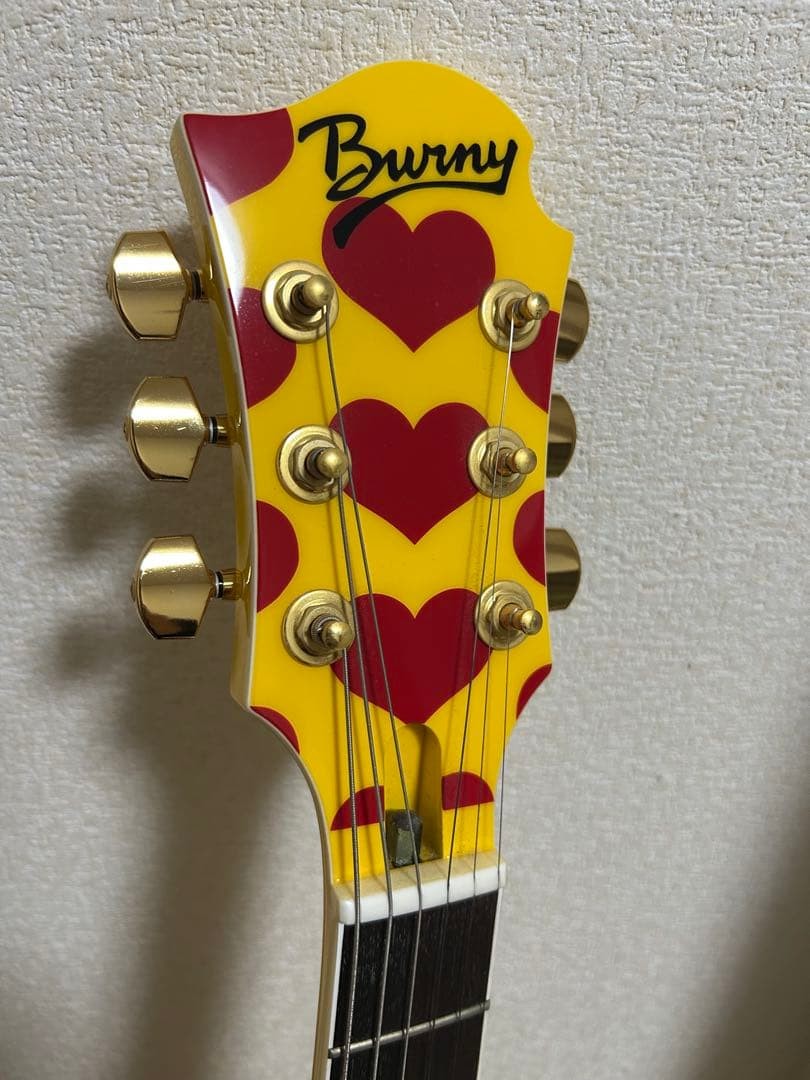 Electric Guitar Burny MG-145S HY Hide Model Yellow Heart Made in