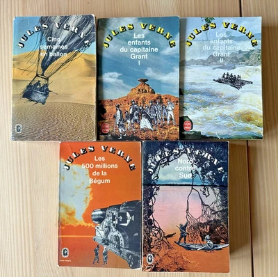 Jules Verne * Lot de 4 Titres (5 Vol.) * LDP / Livre de Poche Années 60 & 90 - Photo 1/3