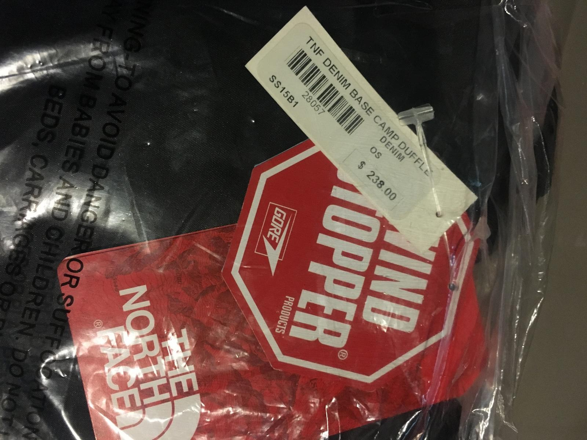 SUPREME THE NORTH FACE BASE CAMP DENIM DUFFLE BAG SS15 | eBay