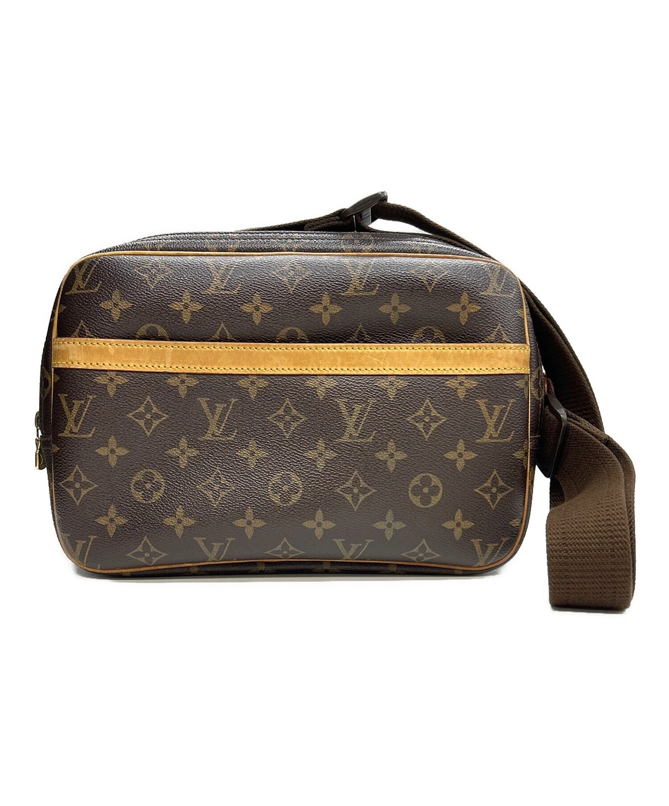 Vuitton — Louis Vuitton Reporter PM M45254 Leather Brown Shoulder Bag #TFB4071