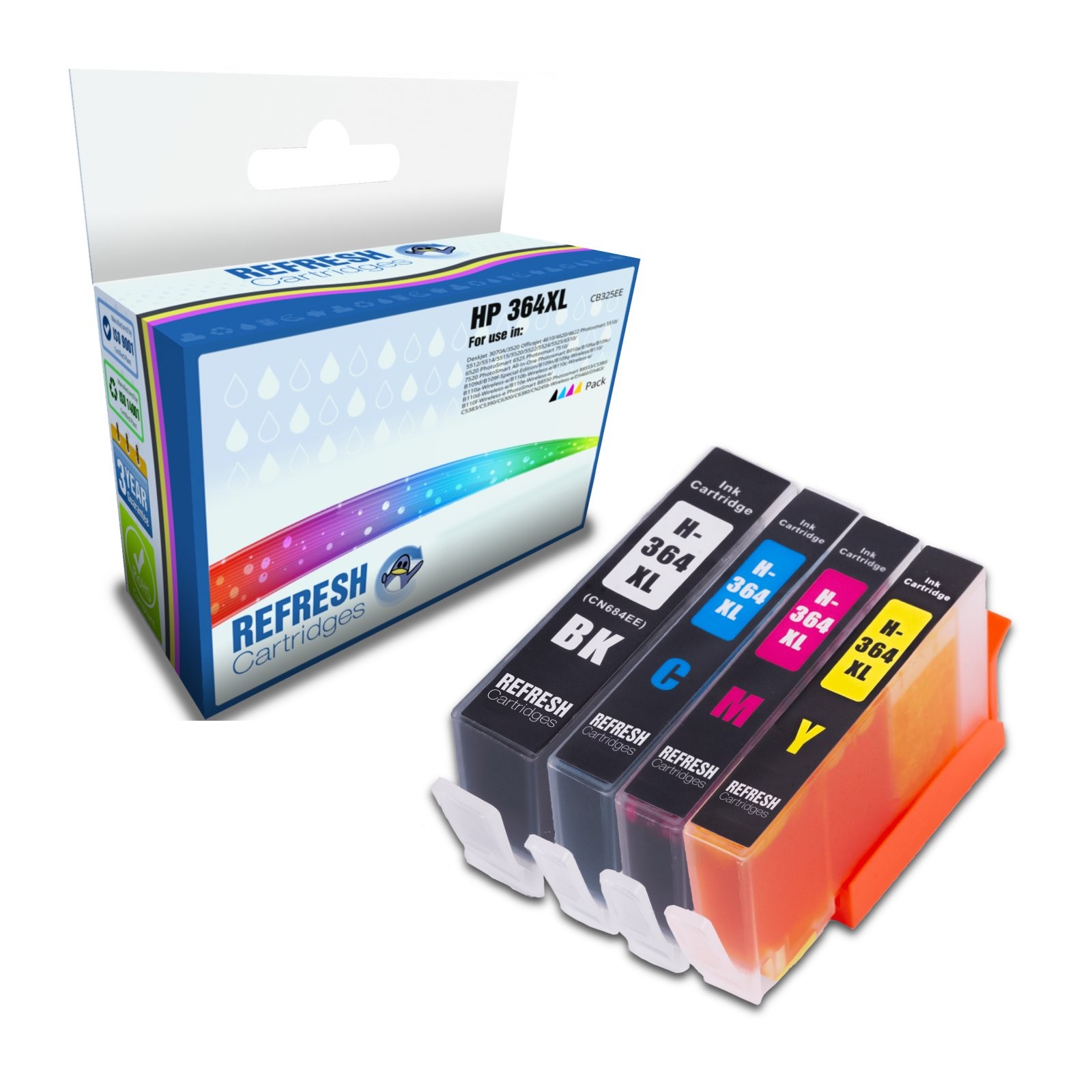 Refresh Cartridges Replacement Value Pack HP 364XL Ink Compatible With HP