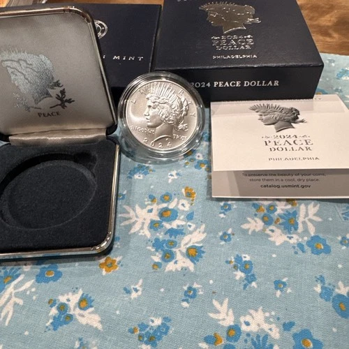 2024-P Peace Silver Dollar ~ Uncirculated ~ Original Mint Box And COA