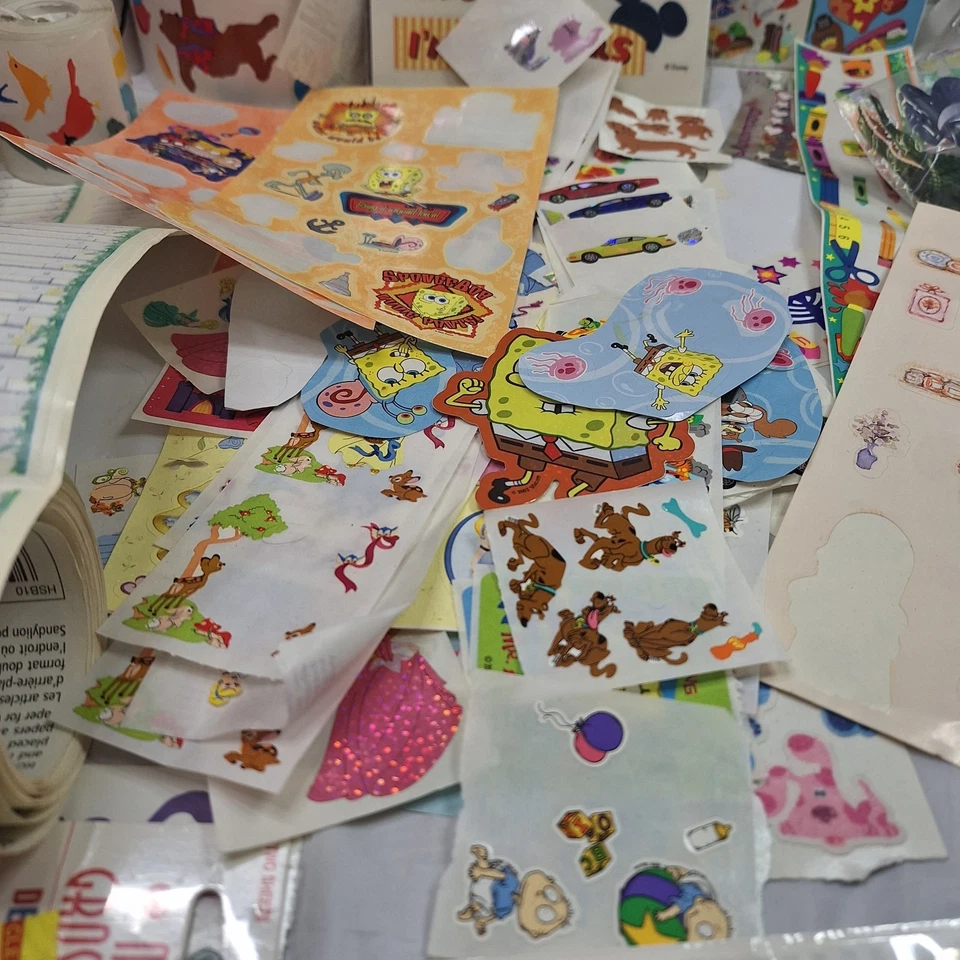 Huge 2500+ Vtg Sticker Lot 80s 90s Grossmans Hallmark Sandylion New Loose Read - Image 4 of 4