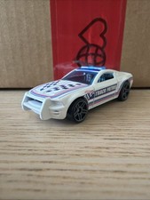 Hot Wheels Car - Ford Mustang Gt Rescue Track Patrol White - 2022 Mattel Diecast Hot Wheels Car - Ford Mustang Gt Rescue Track Patrol White - 2022 Mattel Diecast