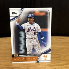 2025 Topps Fanatics Fest NYC Exclusive NY Mets 4 Card Lot - Soto, Lindor, Alonso