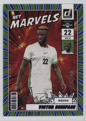 2025 Donruss Road to FIFA World Cup Net Marvels Blue 65/199 Victor Boniface 11ng