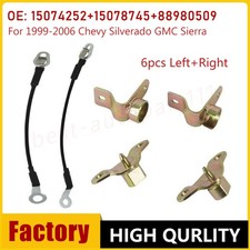 Left Right 6pcs Tailgate Hinges Cables Kit For Chevrolet Silverado Gmc Sierra