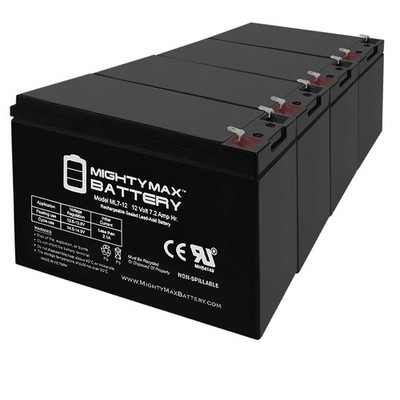 Mighty Max 12V 7Ah Battery Replaces Cyclops Thor X Colossus Spotlight - 4 Pack