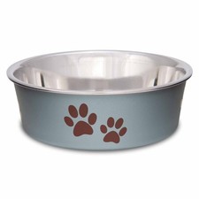 Loving Pets Bella Dog Bowls - Stainless Steel Small 10-20lbs , Blueberry