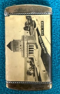 1900's Silver Plate Vesta depicting Grant's Tomb and the Flat Iron Building NY