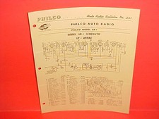 1920-1942 Philco Car Radio Service Manual Model Ar-1 Chevrolet Ford Chrysler