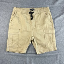WXYZ Short Size Large Khaki Cargo Shorts Pocketed Cotton Casualwear Adjustable