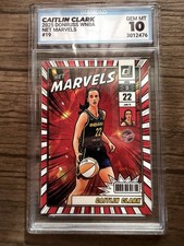 Panini 2025 Donruss Net Marvels #19 Caitlin Clark IndianaFever Diamond GEM MT 10