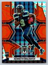 2022 Panini Mosaic #284 Kenneth Walker III Rookie RC Mosaic Reactive Orange