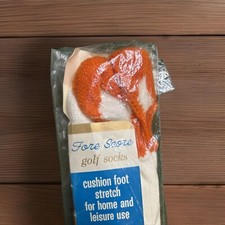 VTG Womens Socks Low Roll Top Golf Fore Score NOS 9-11 70's 80svOrange Acrylic