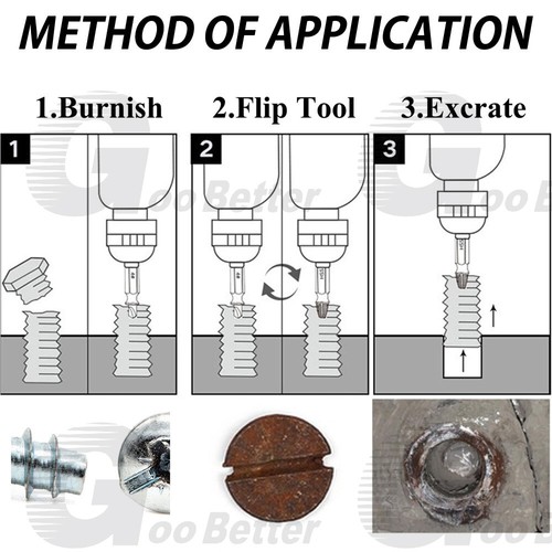 6Pcs Damaged Screws Extractor Set Broken Bolt Remover Speed Out Drill Bits Tool - Picture 6 of 37